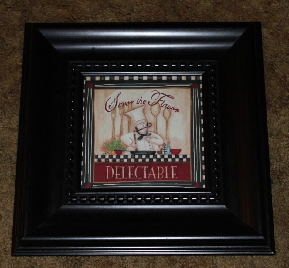 Kirkland’s Savor the Flavor kitchen sign approximately 11 in x 11 in