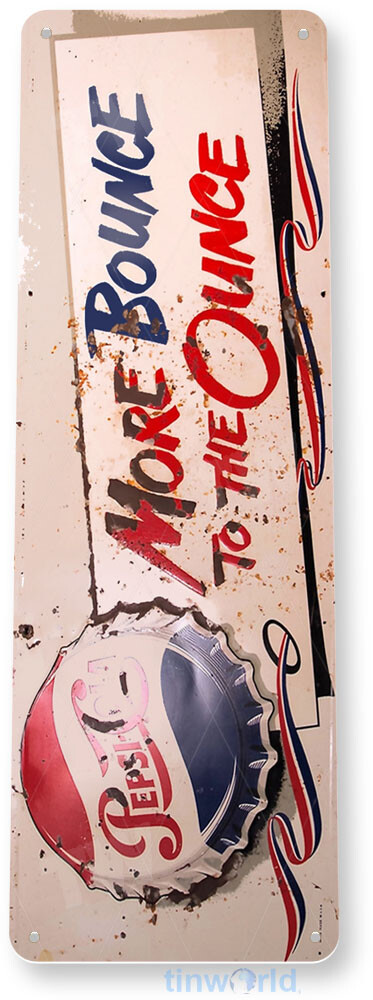 TIN SIGN Pepsi Bounce Ounce Cola Décor Coke Pop Shop Kitchen Soda Bar B051