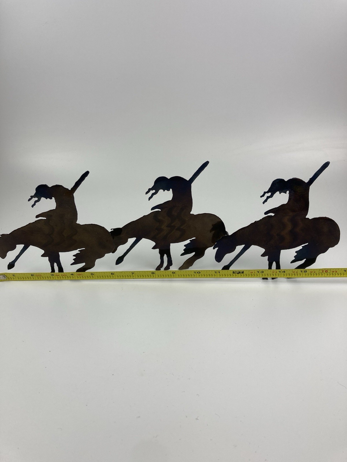 Native American Horses Metal Wall Art Made In Colorado. 16 1/2” X 5 3/4”