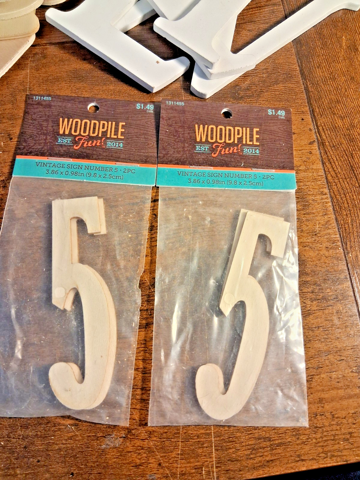 Lot of 42 Wooden Alphabet Letters unfinished and Lot of 10 New Wooden Numbers
