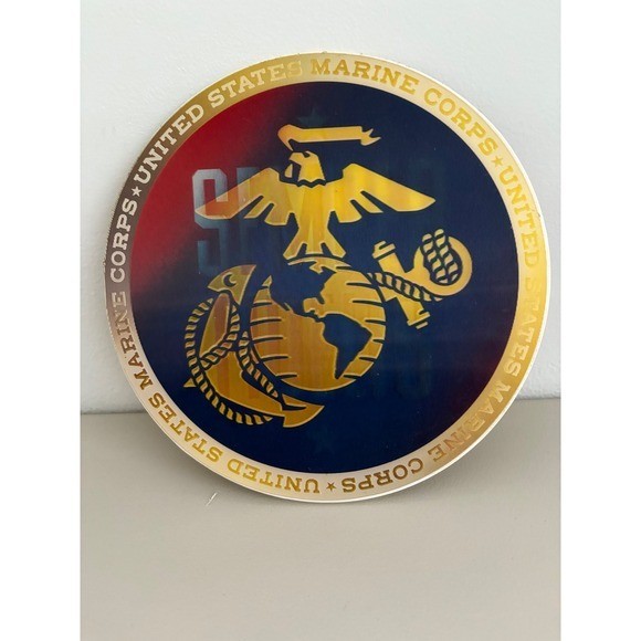 USMC Semper Fidelis Lenticular Wall Decor 11in Marine Corps Plaque Open Road Brd