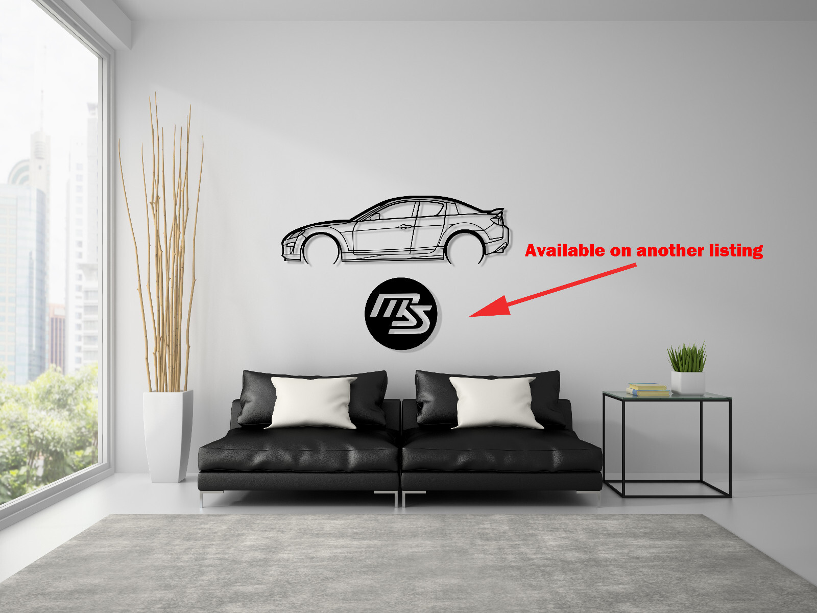 Mazda Rx8 Silhouette Steel Wall Decor Art Rx-8 Wankel Swap K20 Rotary Prodrive