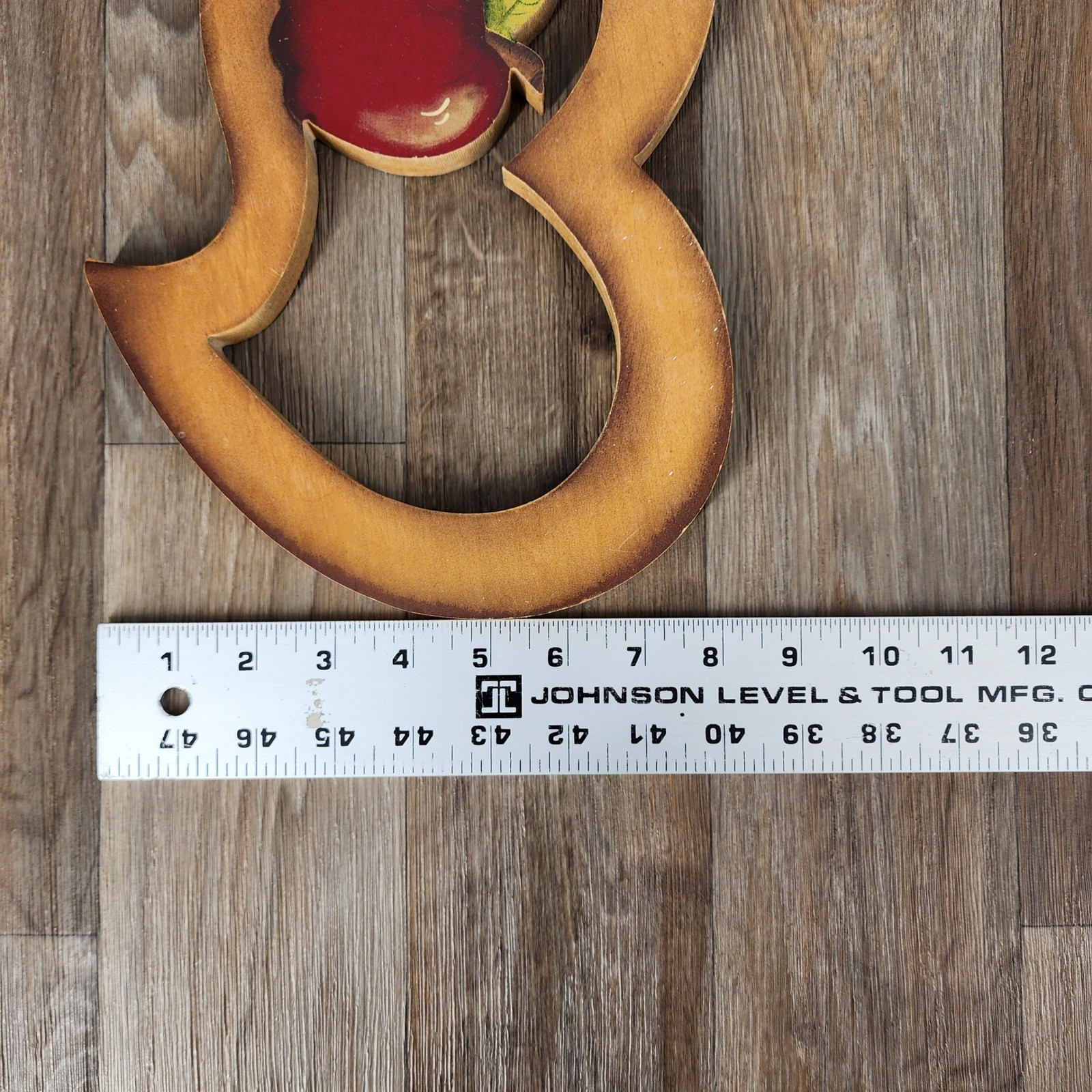 Vintage Wooden Heart Apple Wall Hanging Country Farmhouse Kitchen Decor 11×9