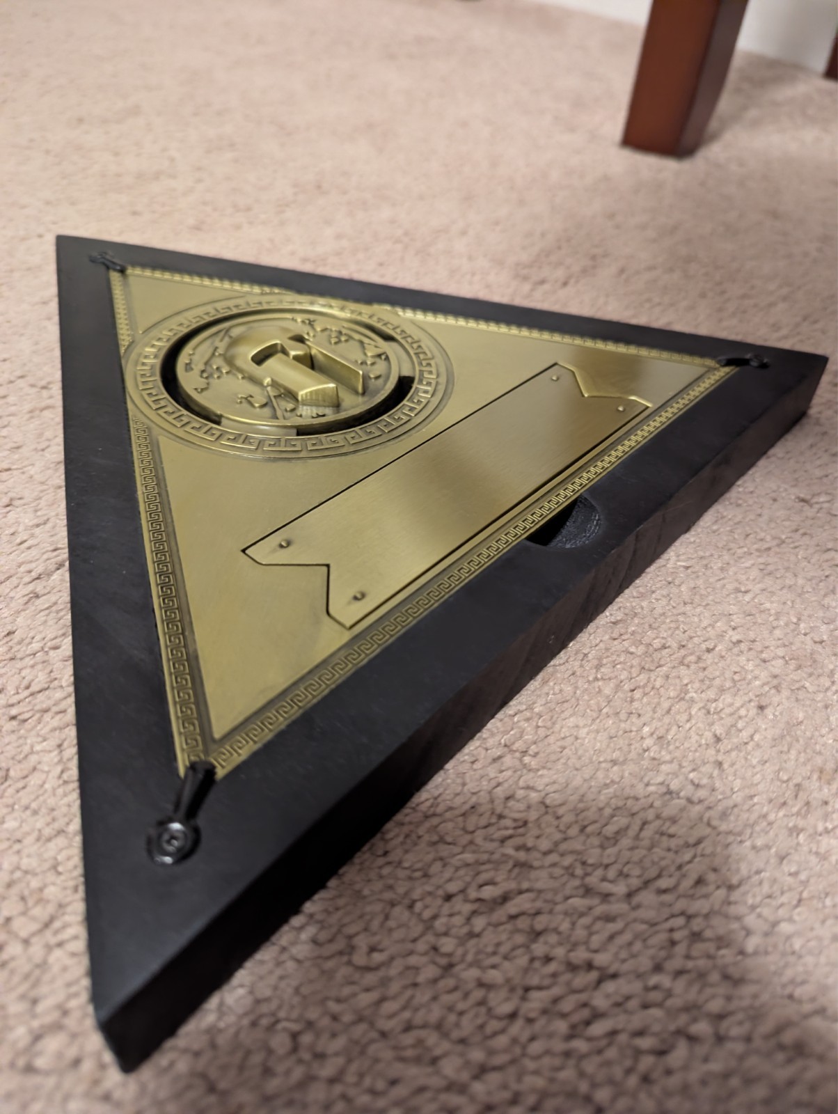 Spartan Race 1st Place Award Gold Delta Plaque – Blank Nameplate – New
