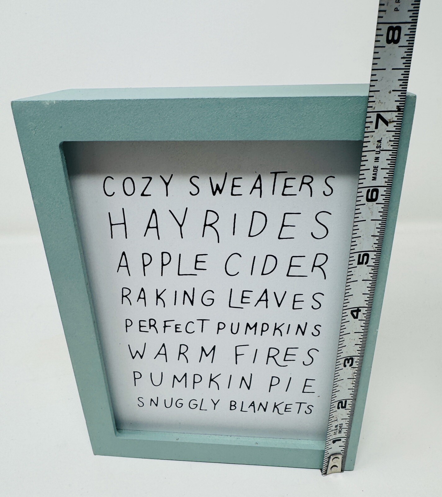 Autumn Fall Decorative White Wooden Sign 7.25 in x 5.5 in- Favorite Fall Things