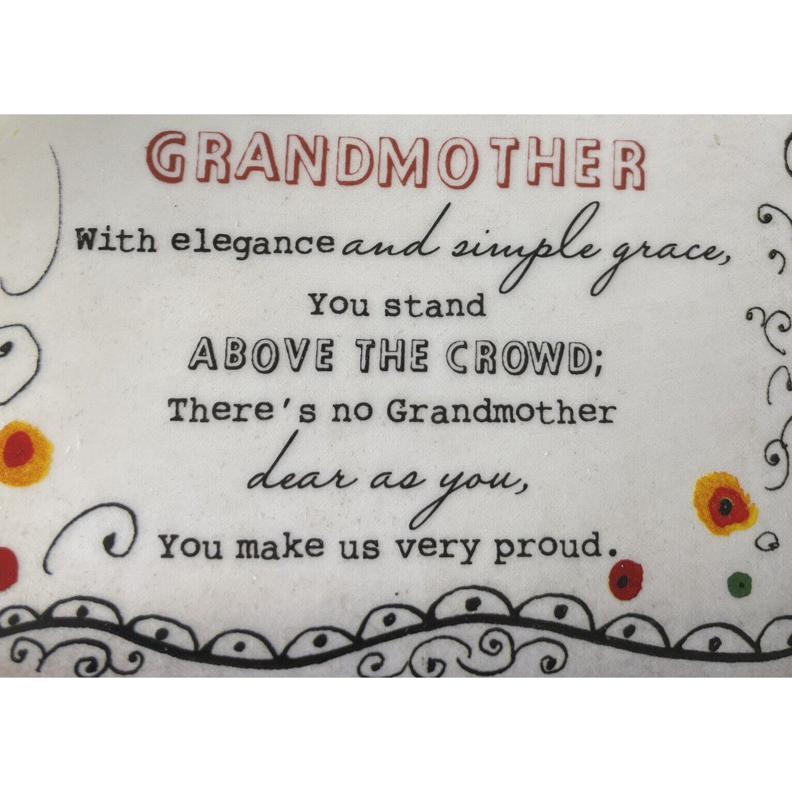 Sign, grandmother, grandma, wallstand plaque, ceramic. Vibrant colors Kirkland’s
