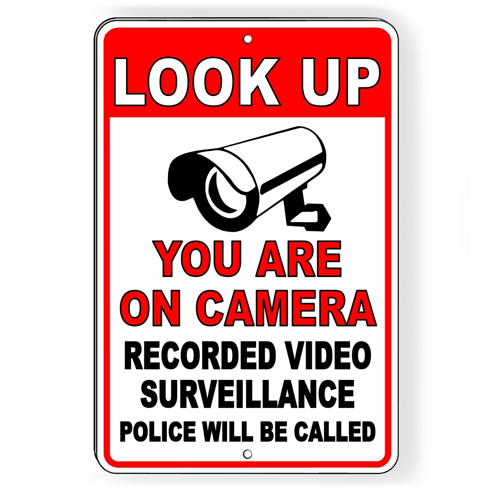 You Are On Camera Video Surveillance Security 8″ x 12″ Aluminum Sign Alarm CCTV