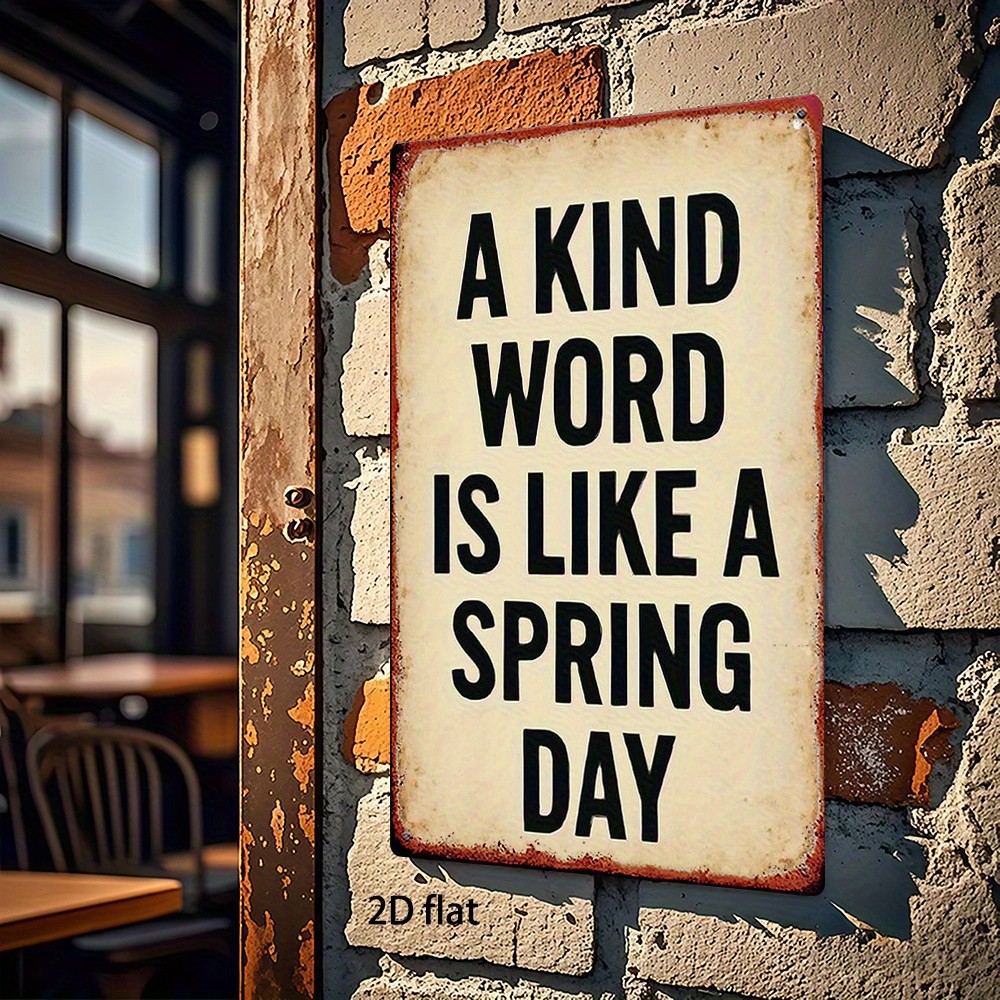 Metal Heartwarming Words Tin Sign 8X12 Inches Wall Art