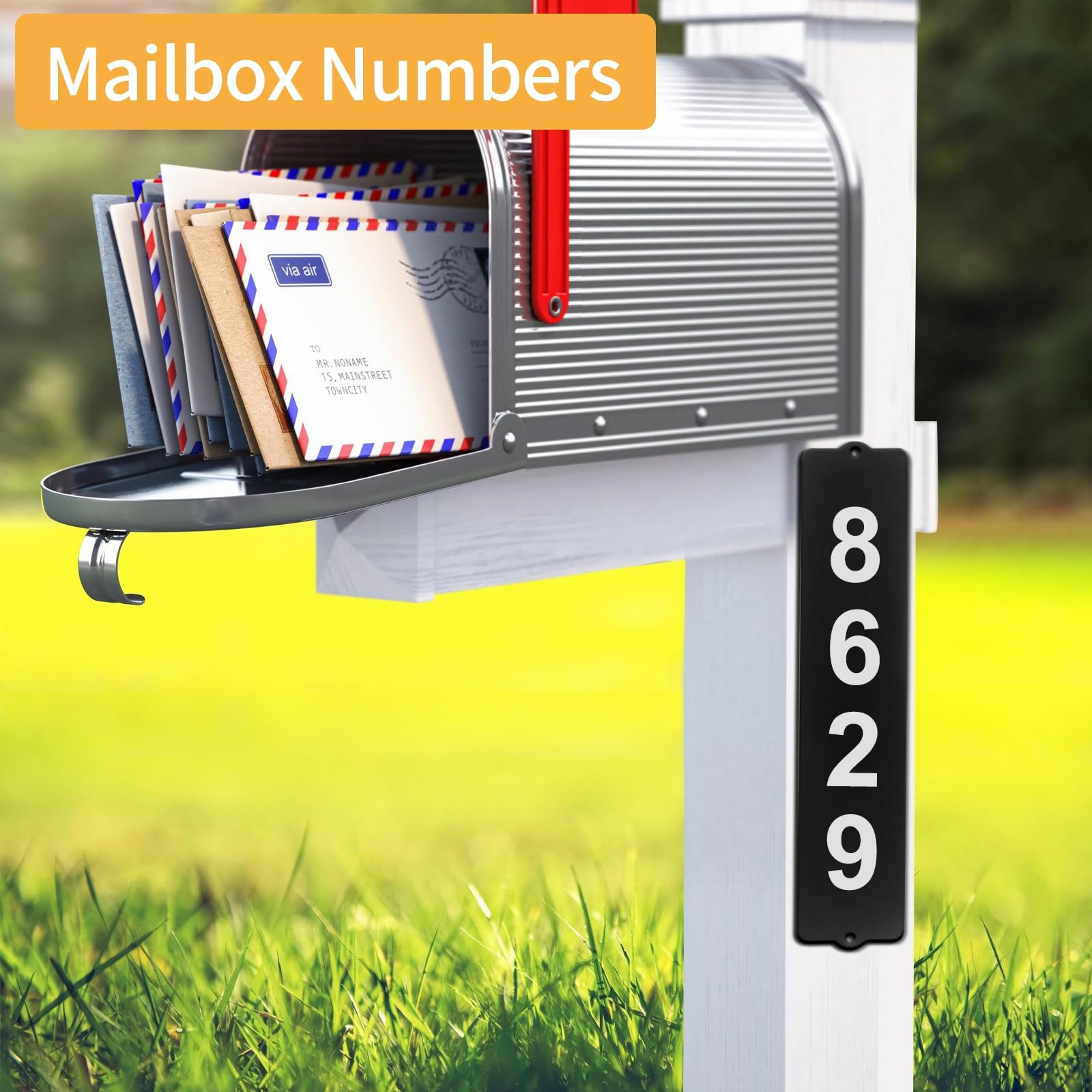 House Numbers for Outside, Metal Address Numbers for House, Waterproof, Horiz…