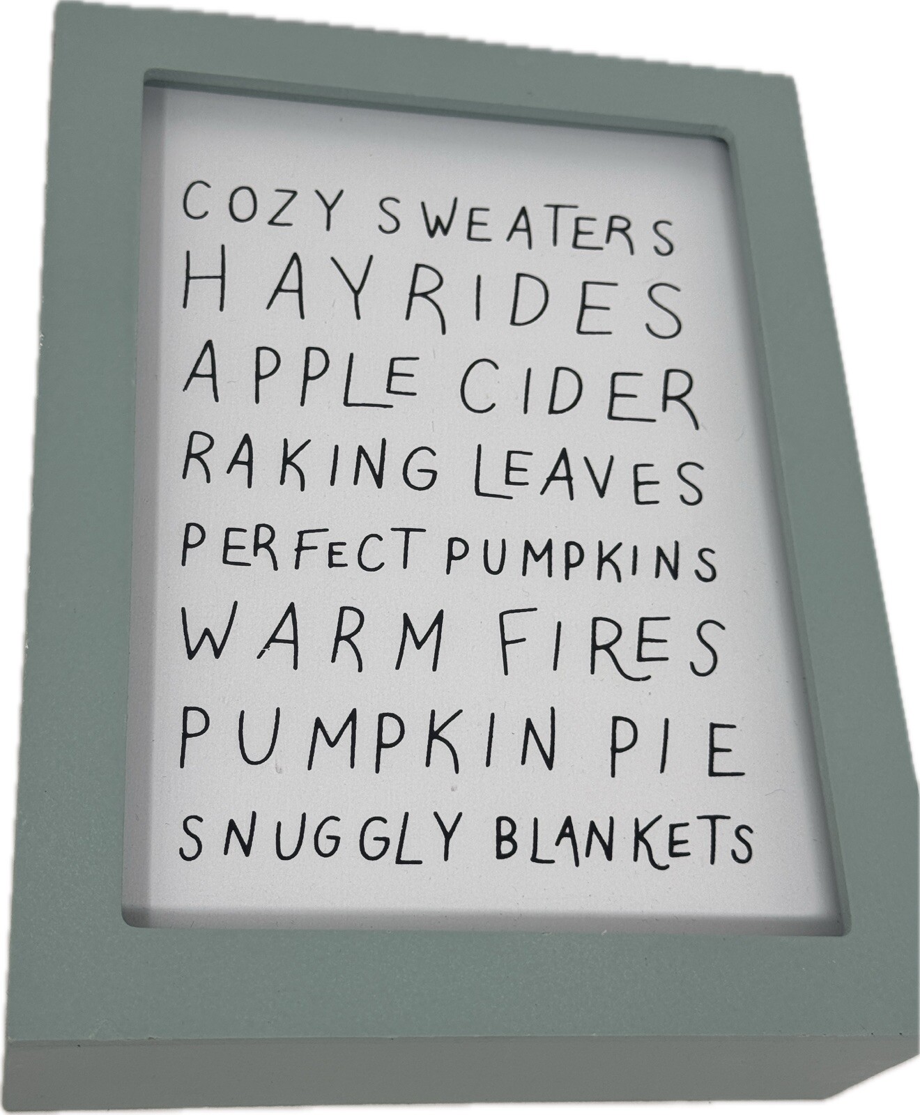 Autumn Fall Decorative White Wooden Sign 7.25 in x 5.5 in- Favorite Fall Things