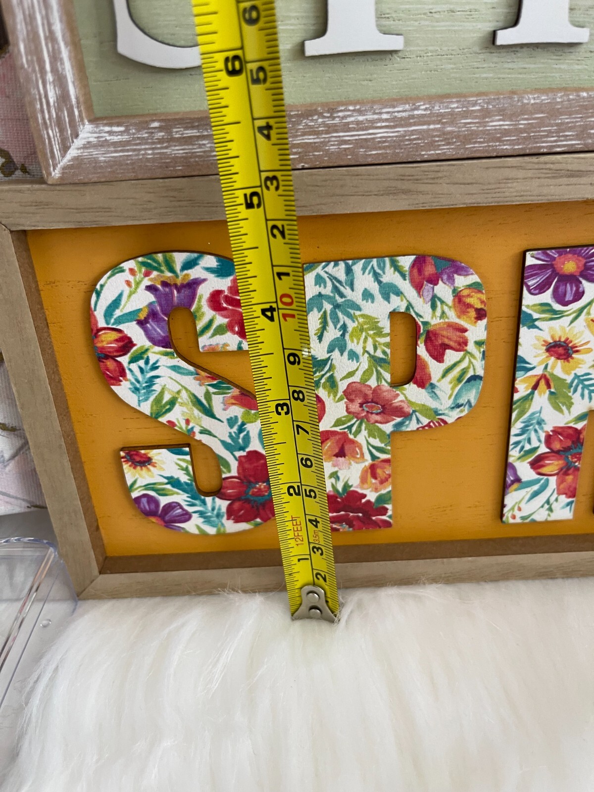 Pioneer Woman Floral Spring & Green Spring Wooden Sign