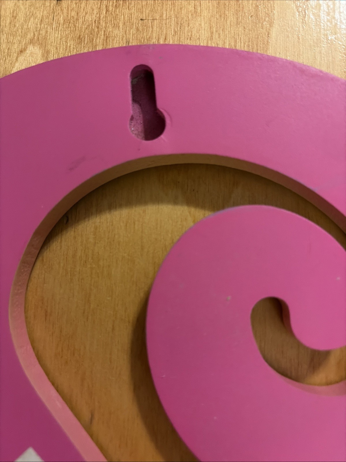 Pink Wooden Question Mark Wall Art Decor Hobby Lobby 11 X 7 Inches