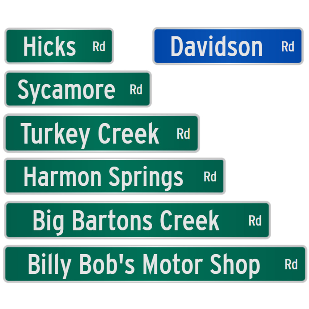 CUSTOM REAL Street Name Sign HIP Reflective DOT Legal