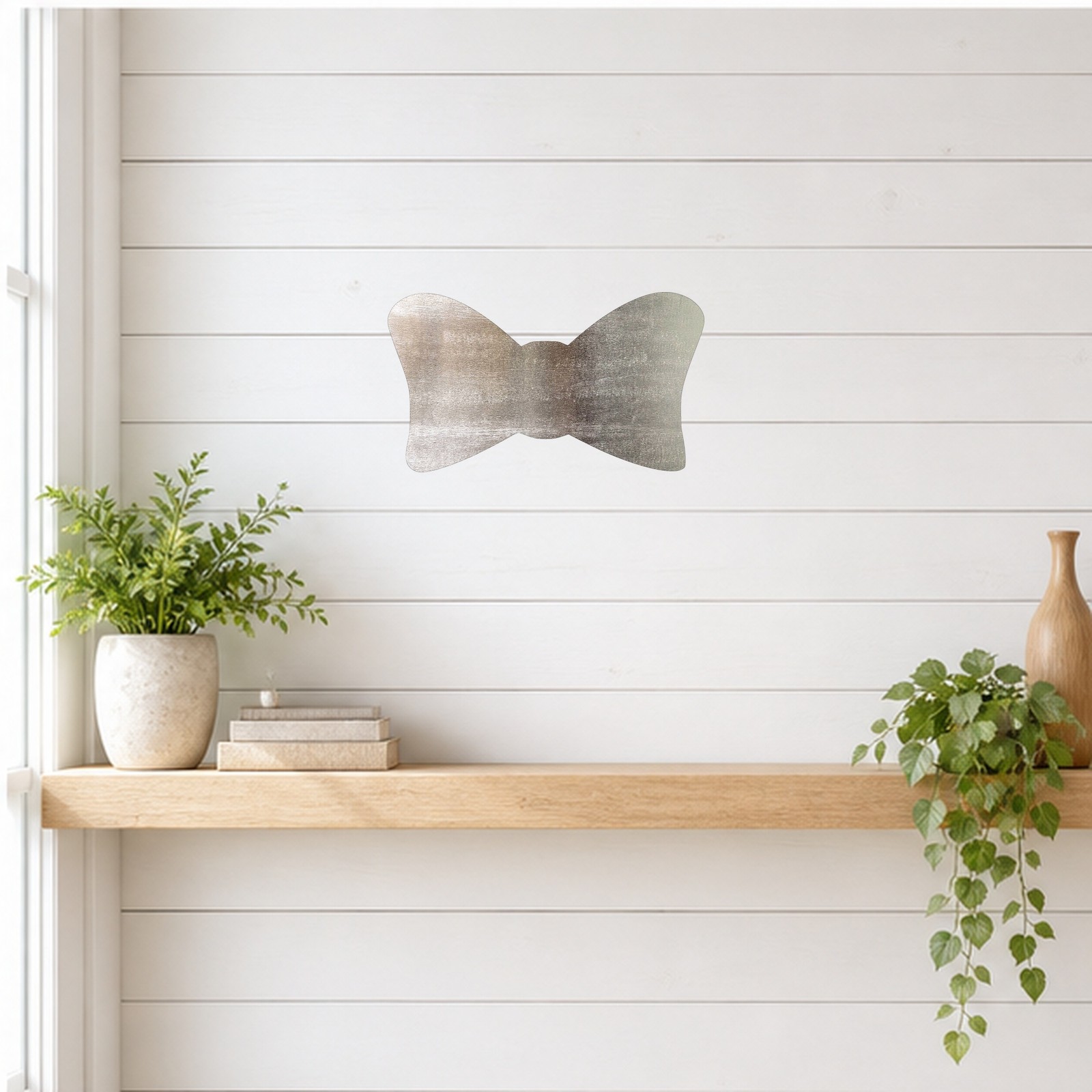 Bow 2 Steel Cutout Shape, Raw Metal Wall Art and Craft Supply