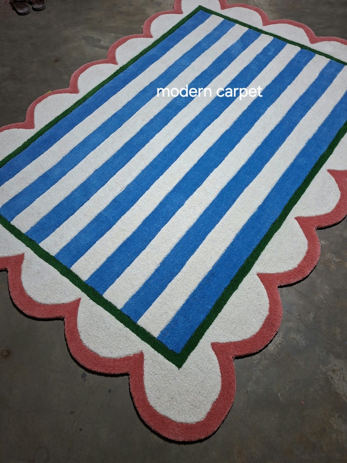 Striped Runner Rug, Long Hallway Rug, Modern Area Rug Bedroom Kitchen Runner Rug