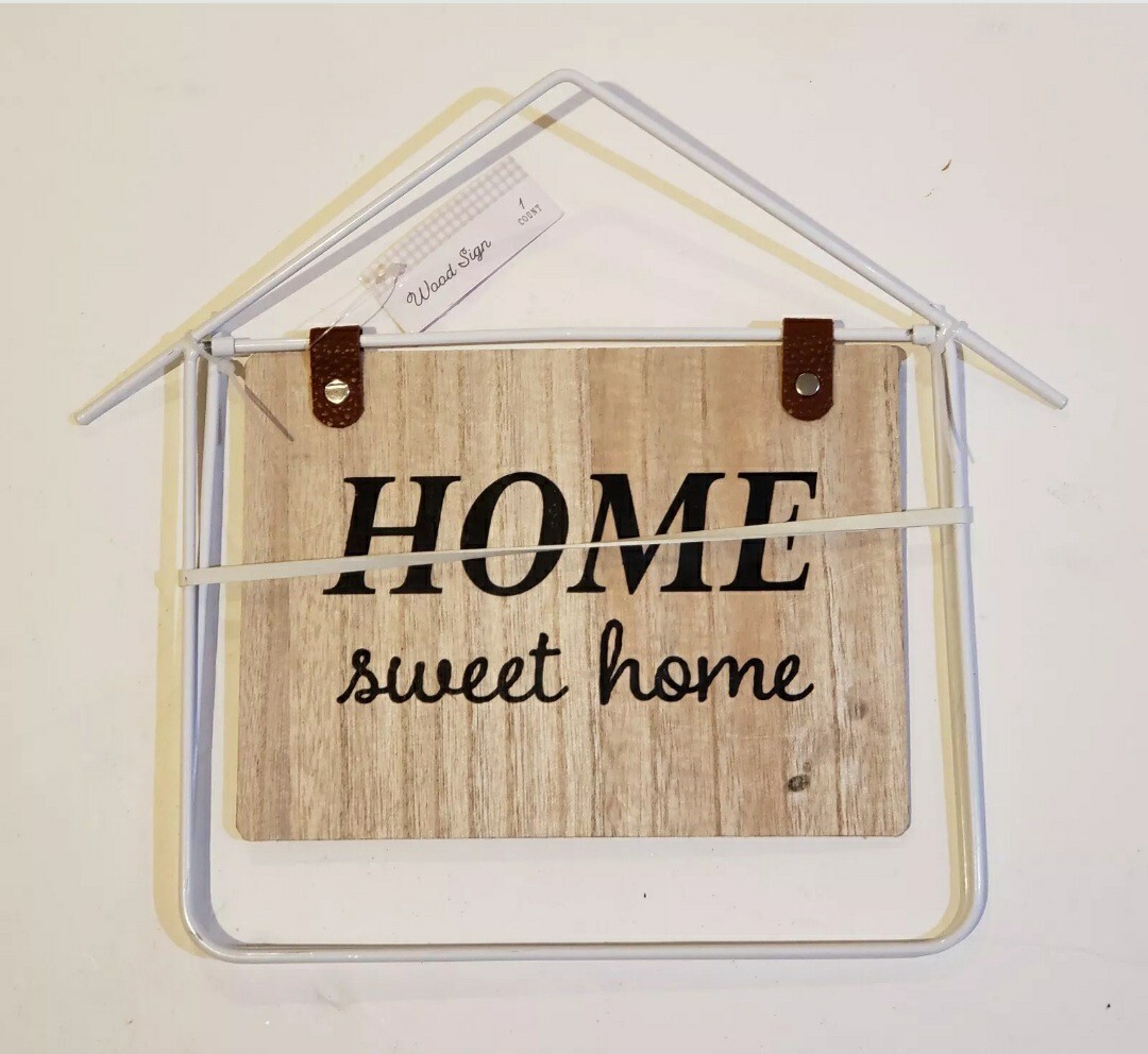 Home Sweet home wood sign stand decor