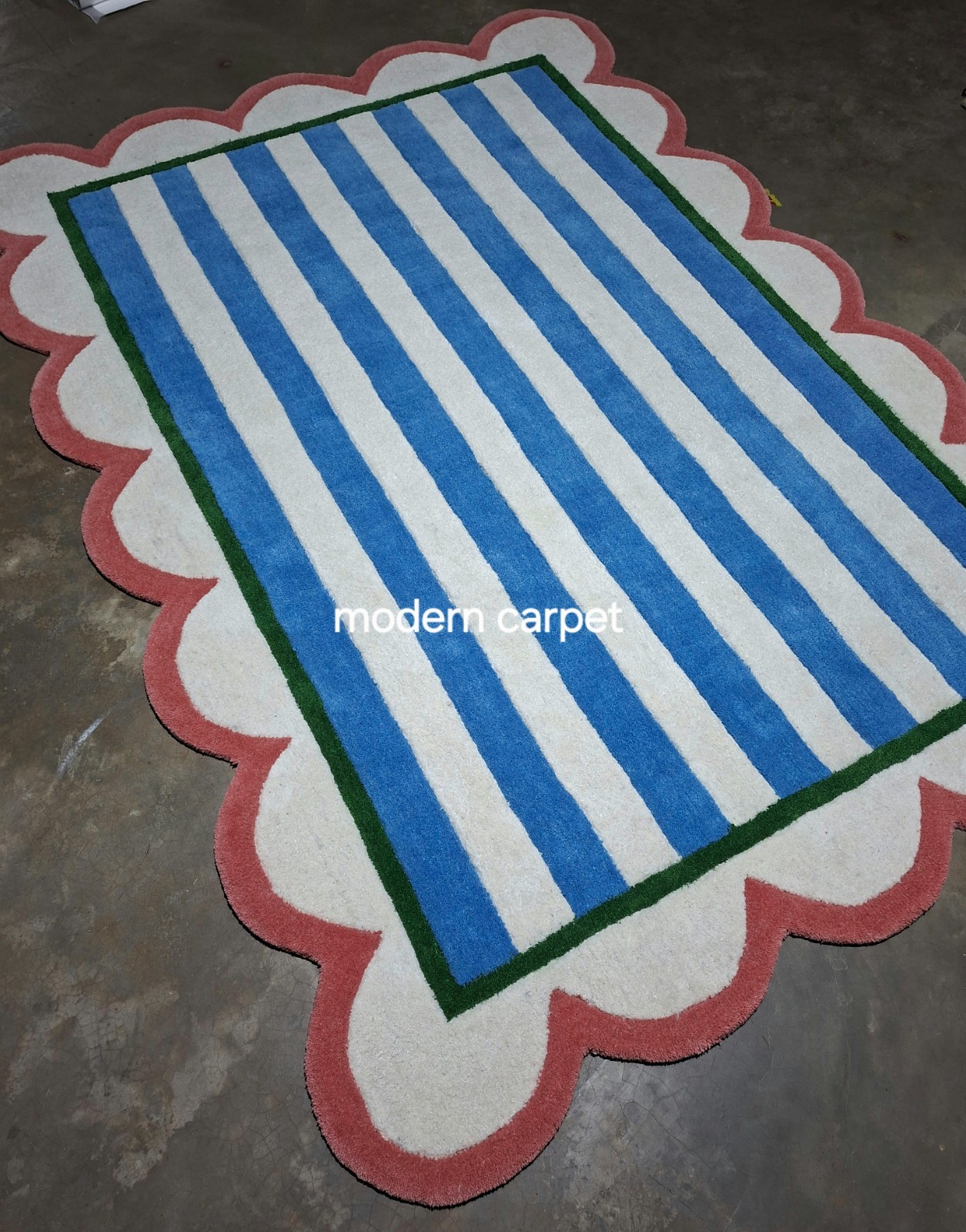 Striped Runner Rug, Long Hallway Rug, Modern Area Rug Bedroom Kitchen Runner Rug