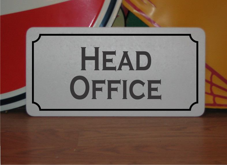 Head Office Metal Sign