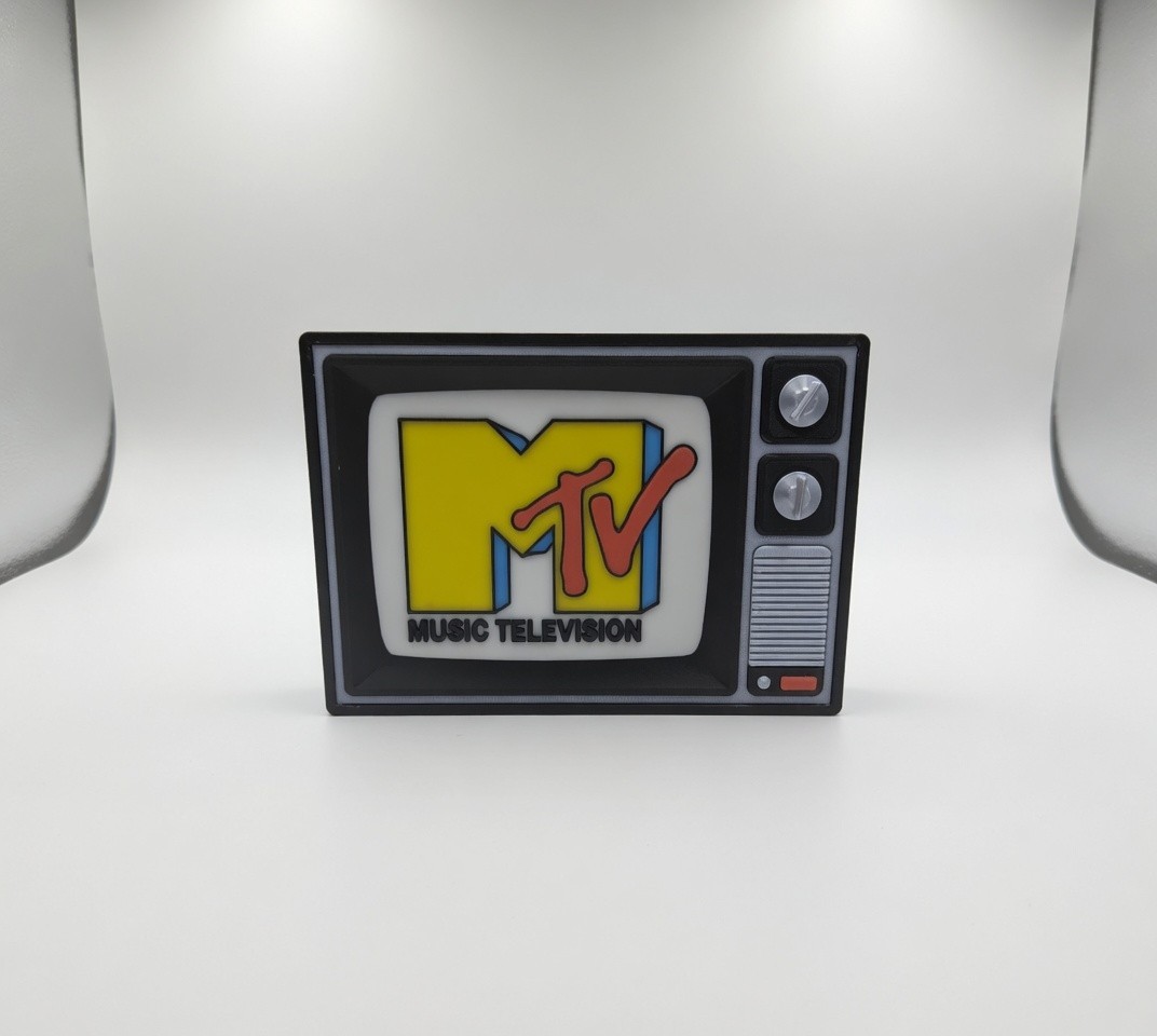 MTV Music Television Retro TV Style Desk Shelf Home Decor Art