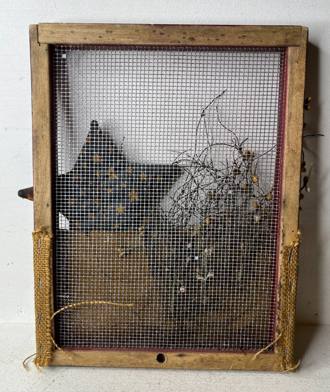 Primitive Rustic Country Decor Live Laugh Love Wall Hanging Star Pip Berries