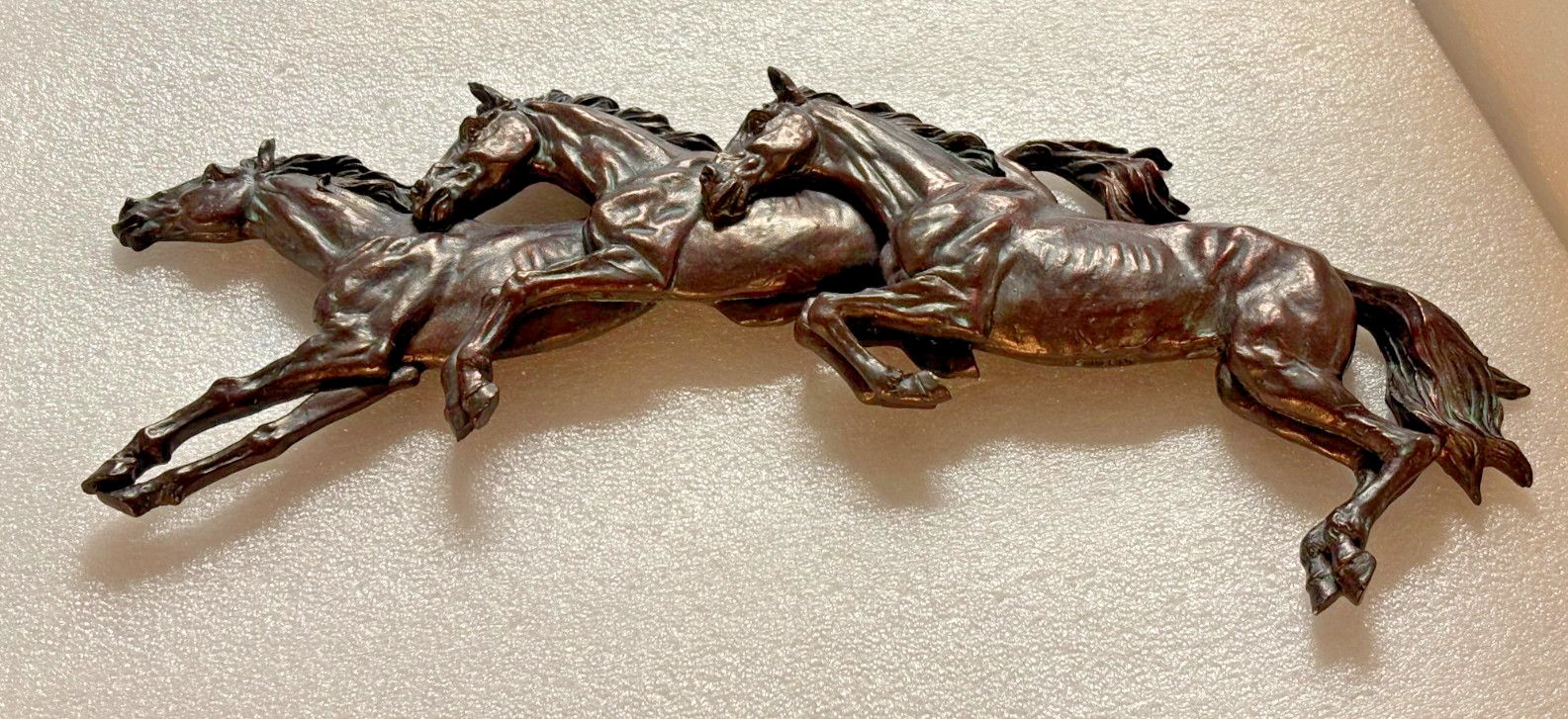 Horses 2005 Wall Hanging Bronze Like Resin 3D