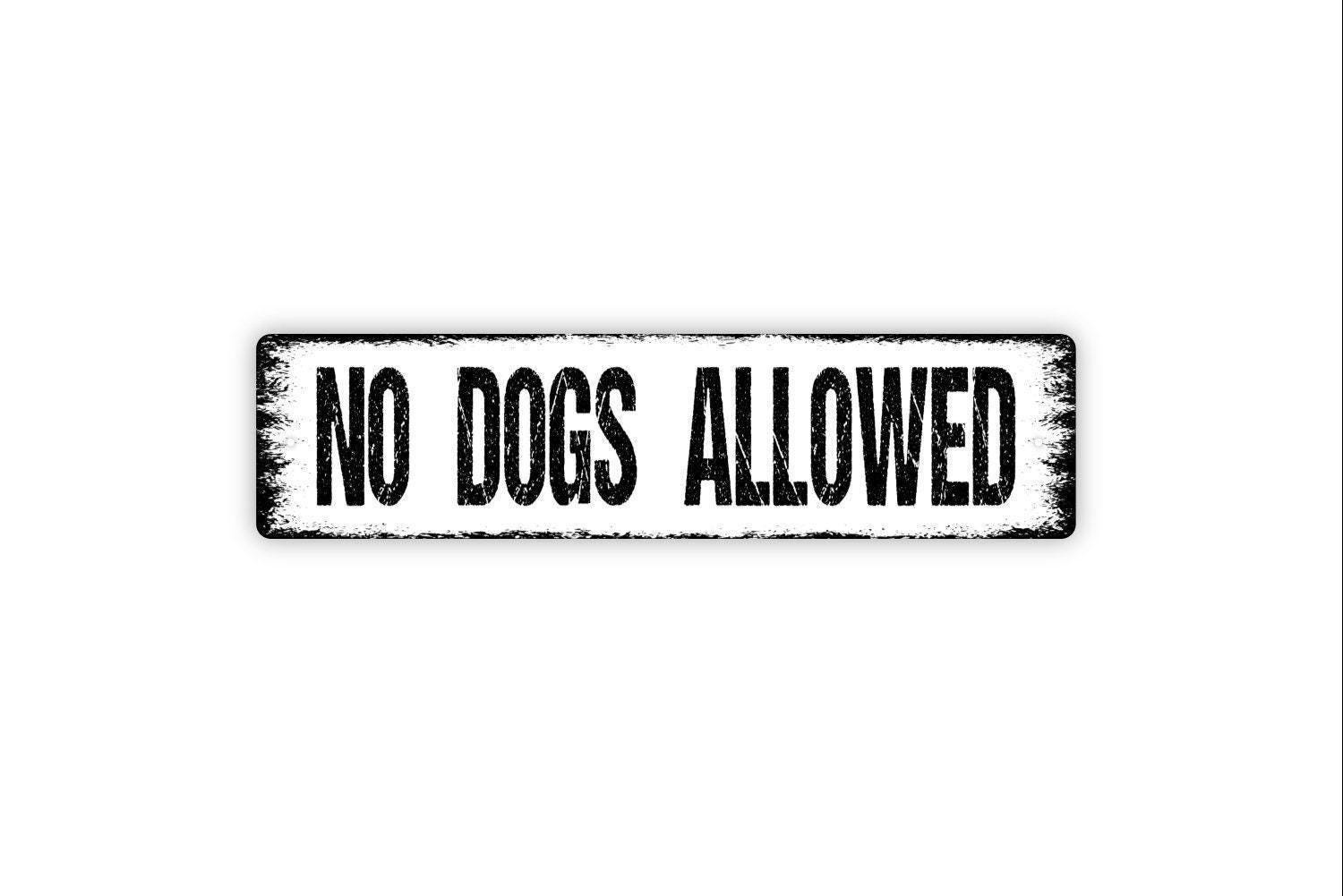 No Dogs Allowed Sign | Metal Property Sign | No Pets Sign | Outdoor Yard