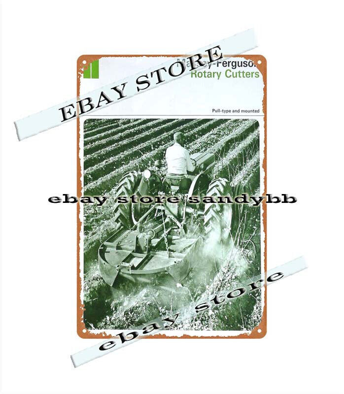 Rotary Rotary Cutters Tractor farmyard equipment metal tin sign rustic barnyard