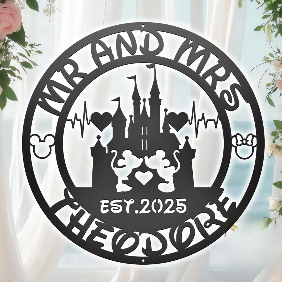 Personalized 40th Anniversary Metal Sign, Custom Couple Wall Art Gift