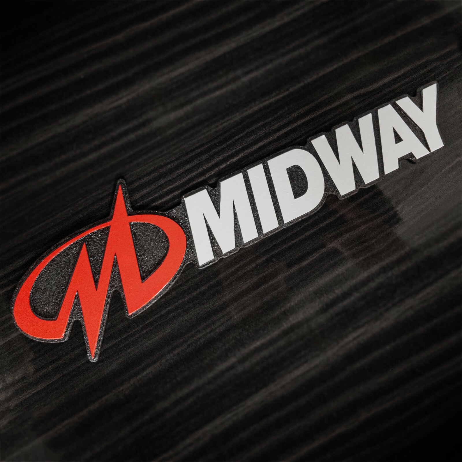 large Engraved Midway Logo Video Game Wall Art Collectable Sign