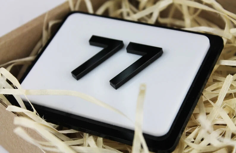 Modern House Signs Plaques Door Numbers 1 – 999 Personalised Name Plate