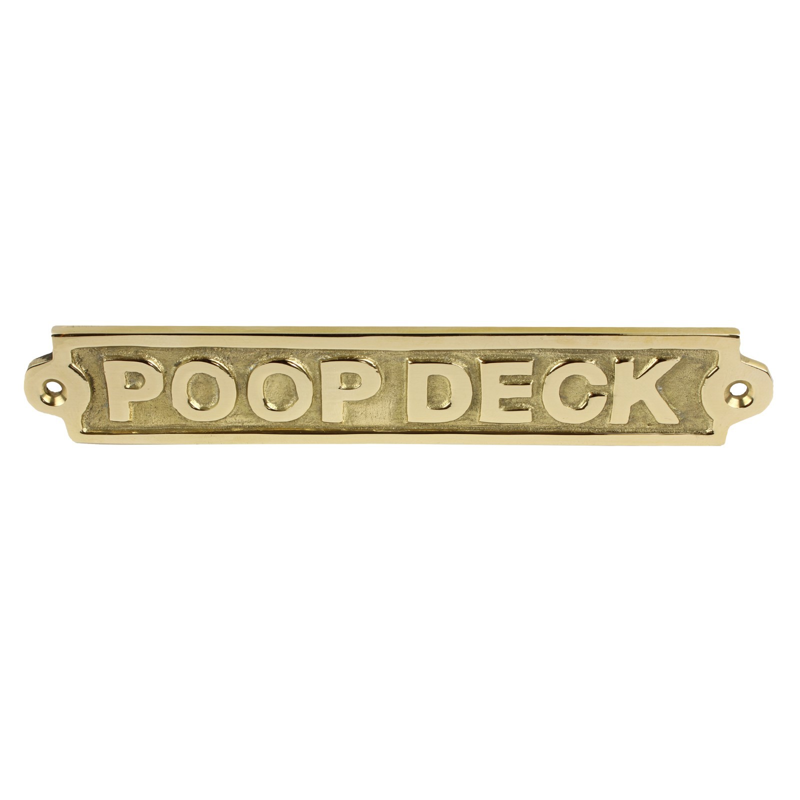 Poop Deck Wall Plaque Sign Polished Solid Brass Nautical Beach House Boat Decor