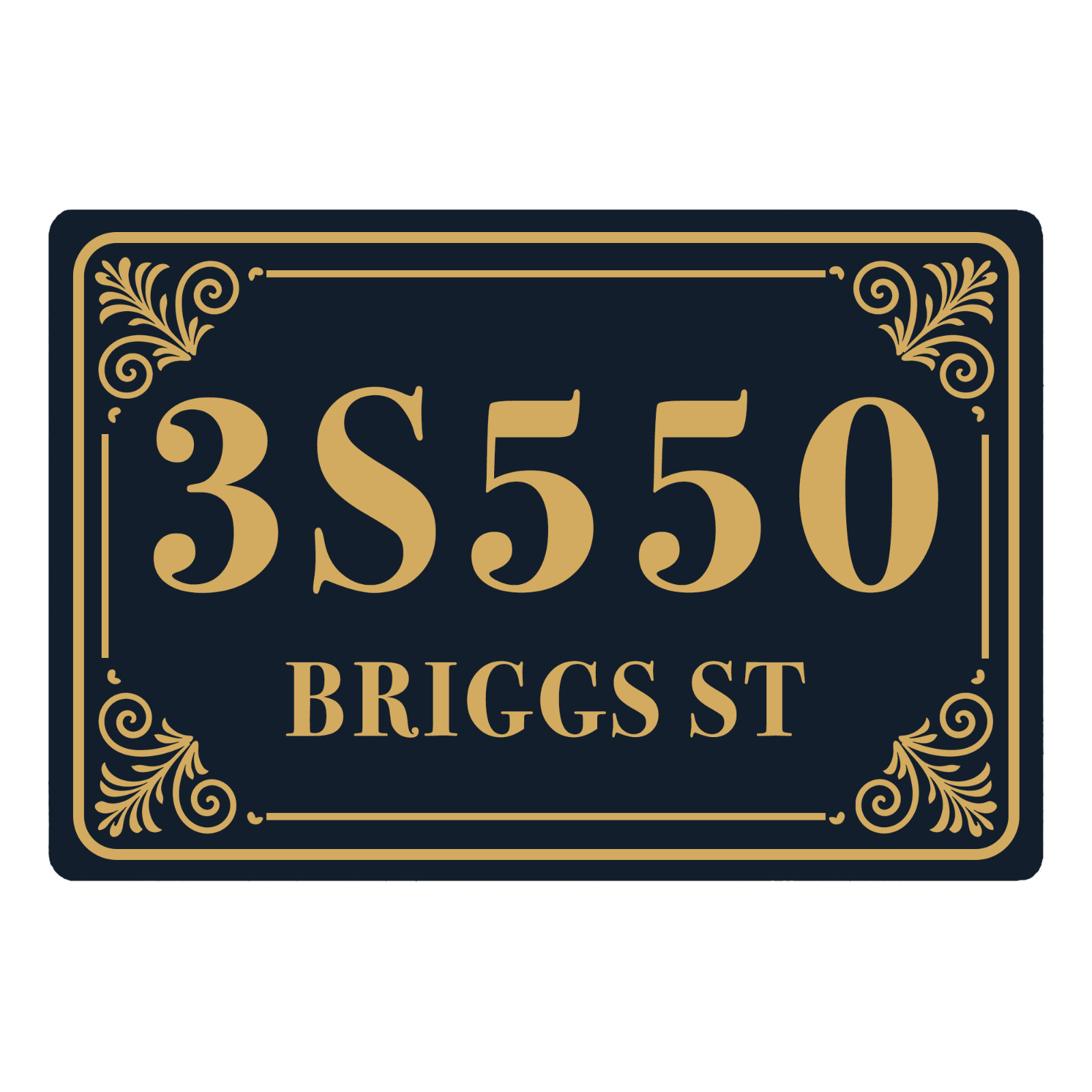 8″ x 12″ House Number Plaque Personalized Home Address Sign Custom Metal Iron
