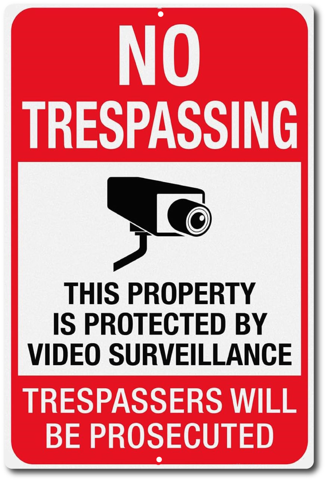 Private Property No Trespassing Sign video surveillance Warning Stay Away signs