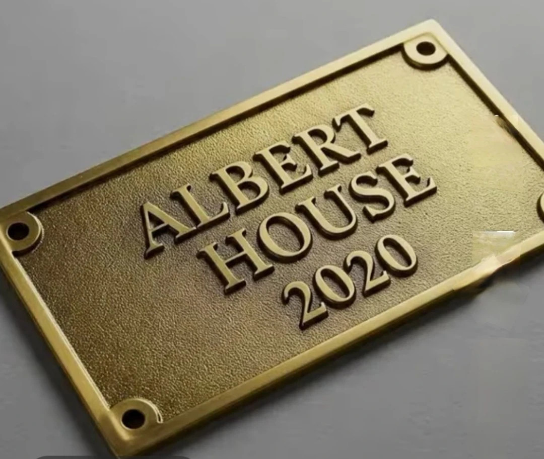 Personalized Brass Plaque Ideal for Recognition Plaques, Name Plates, and sign