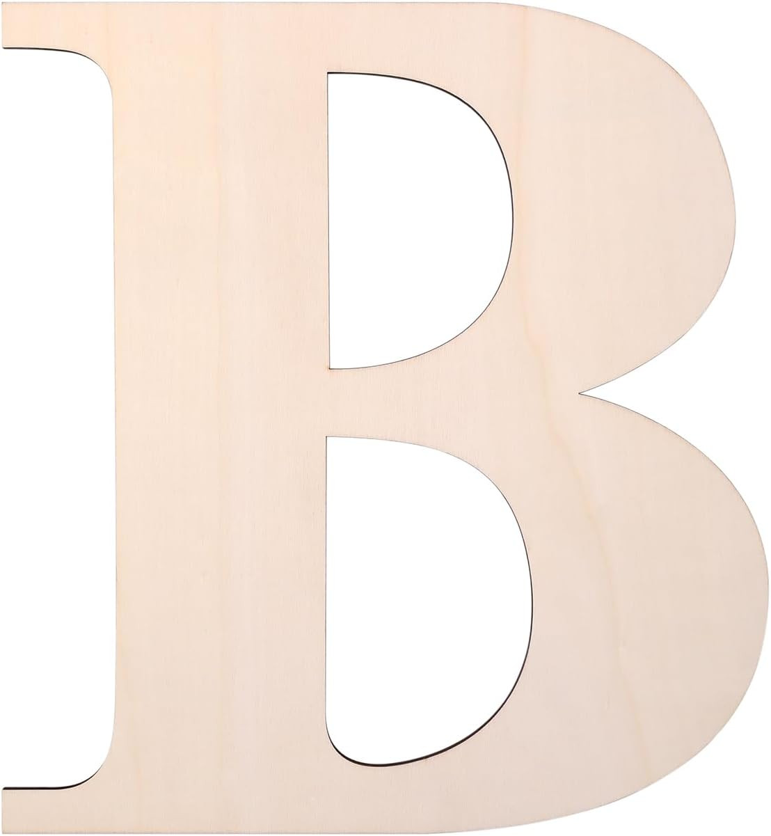 12 Inch Wooden Letter, Smooth Surface Wood Letters for Wall Decor, 1/5 INCH Blan