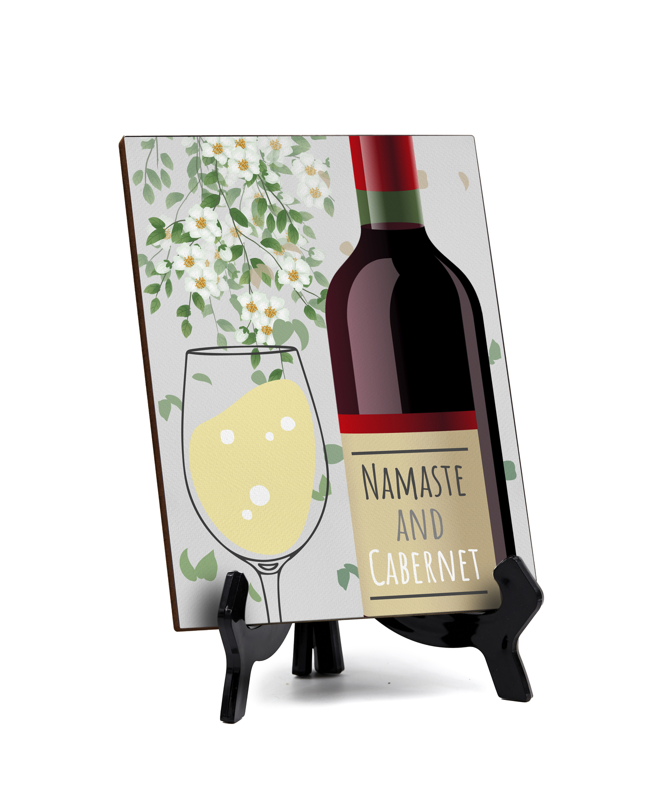 Signs ByLITA Namaste and Cabernet, Table Sign with Acrylic Stand (6×8?)
