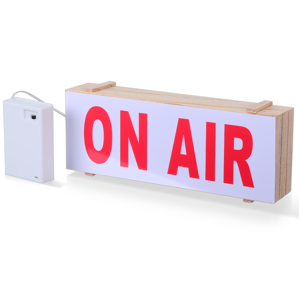 Light Sign Recording Sign Wooden LED Decor for Office Home Bar Studio