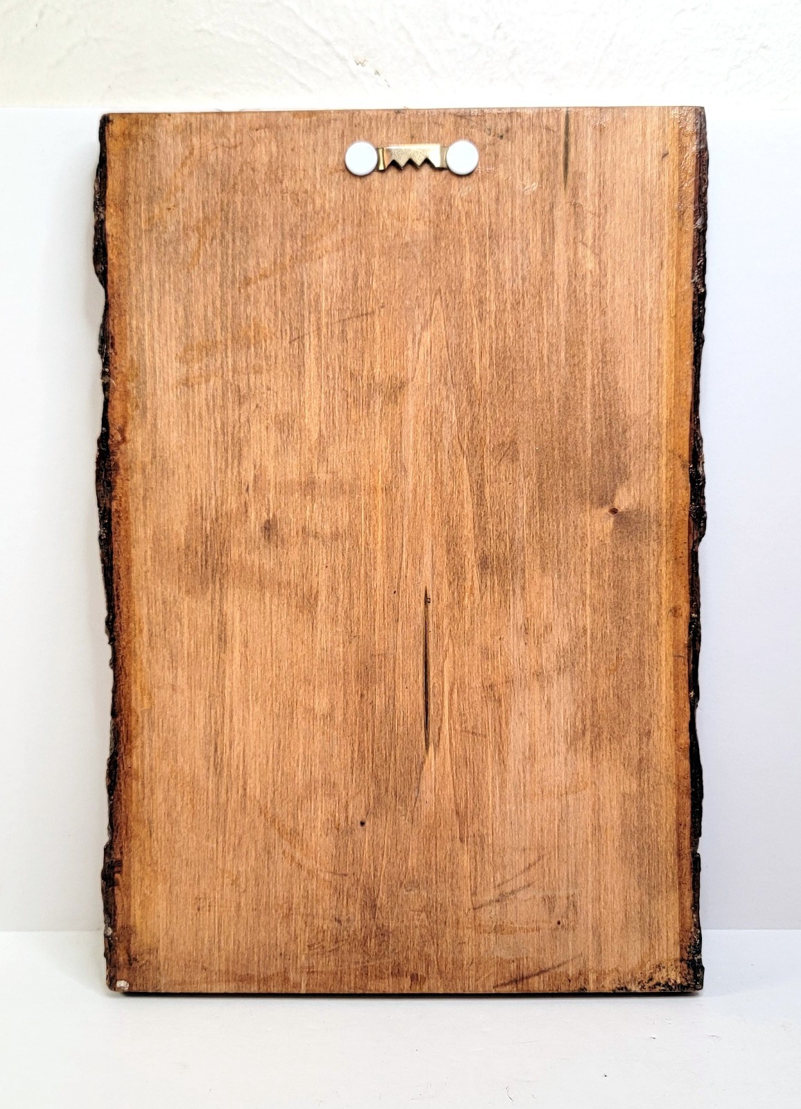 Handmade Wood slice wall art with engraved Treble or G Clef music note.