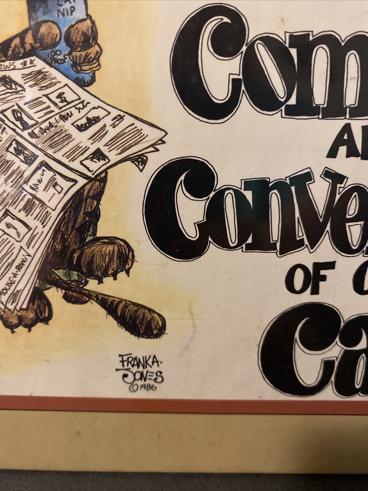 Vtg 1986 Parody Graphics Frank Jones House Maintained For Cat 8″x10″ Picture