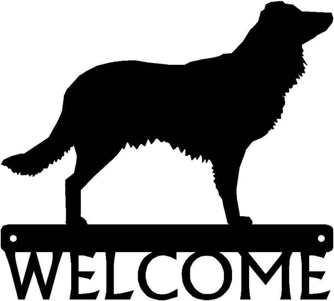 English Shepherd Dog Welcome Sign – Made in America – Outdoor Decor