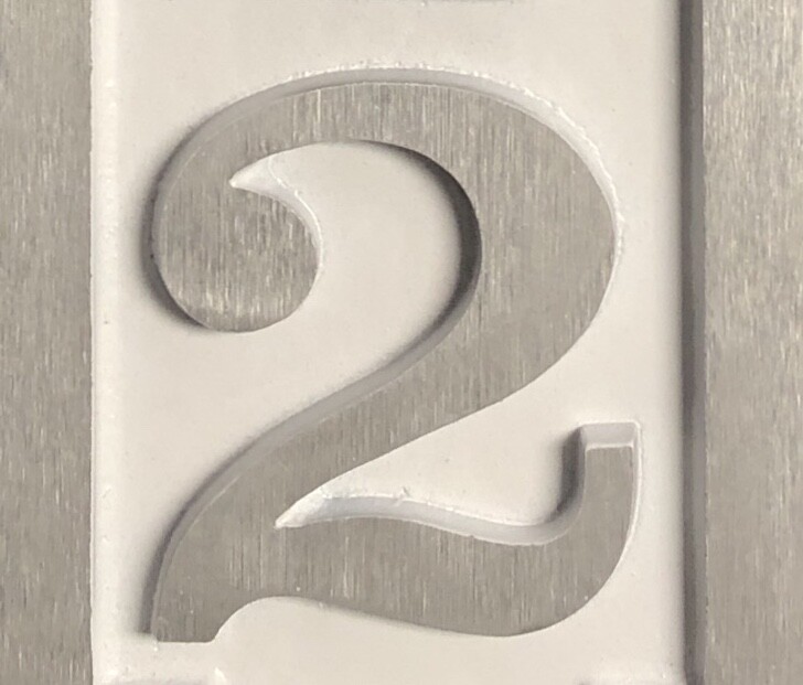 Custom Address Plaque Large Aluminum Palmer Bold Font 10 1/4″ x 1/2″ x 16 1/4″