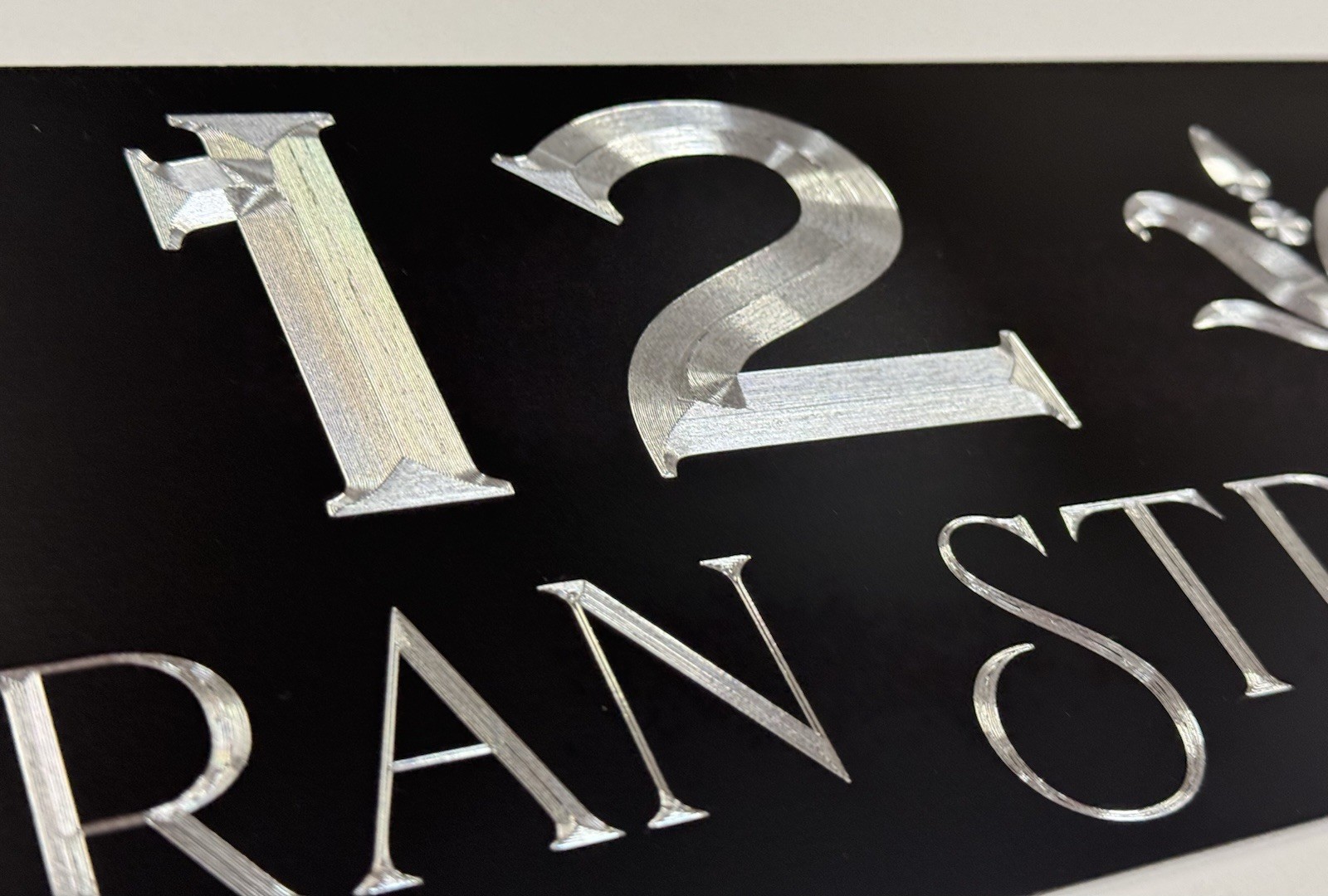 Engraved Personalized Custom House Home Number Street Address Metal 16×6 Sign
