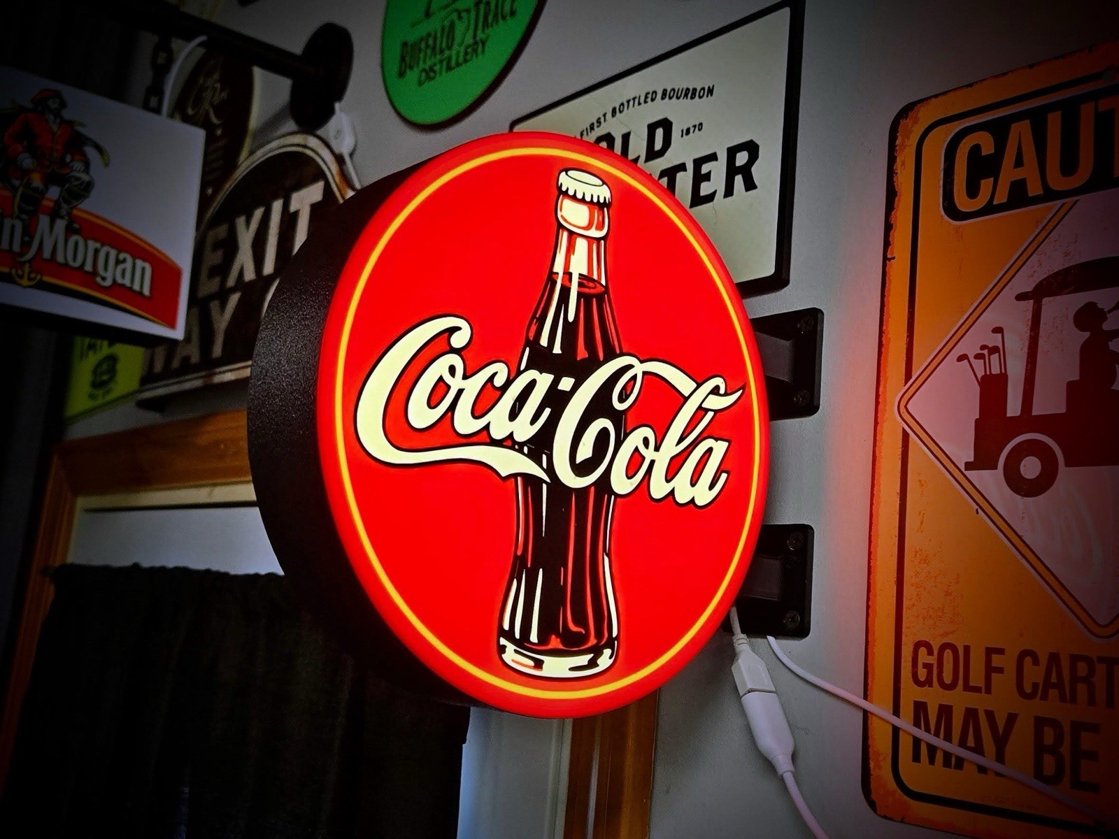 9″ 2-Sided LED Cola Bottle Wall Sign Garage Bar Man Cave Light Man Cave Gift