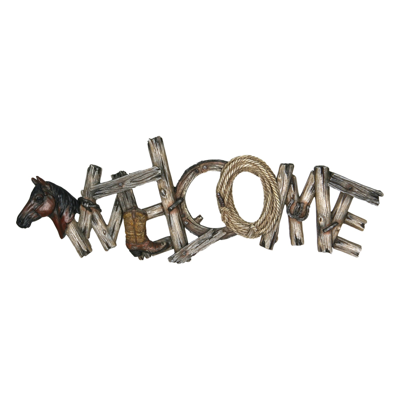 Rivers Edge Products Rustic Welcome Plaque Hanging Sign Door Decor Western