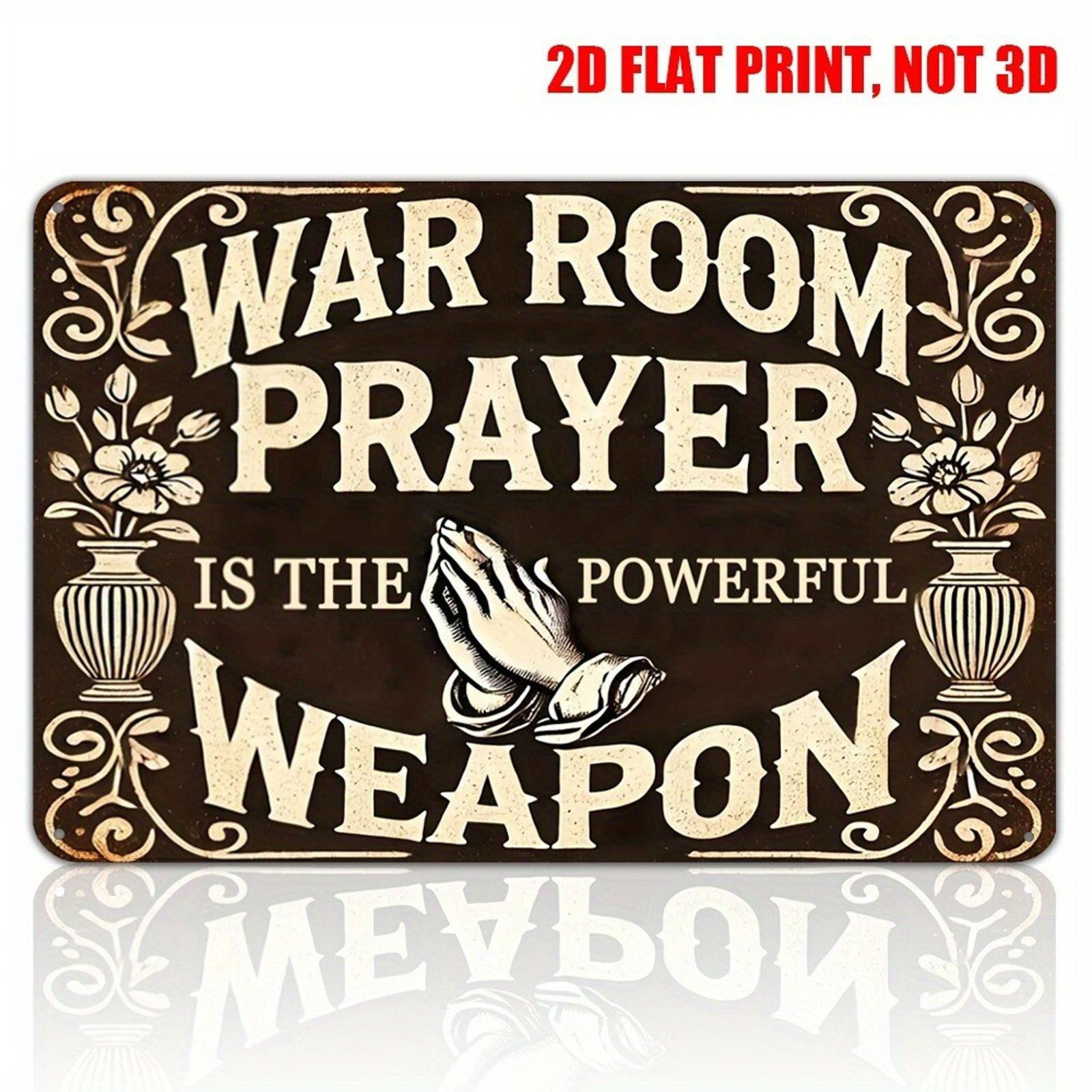 War Room Prayer Tin Sign Aluminum Sign 8×12 Inches Funny Retro Art