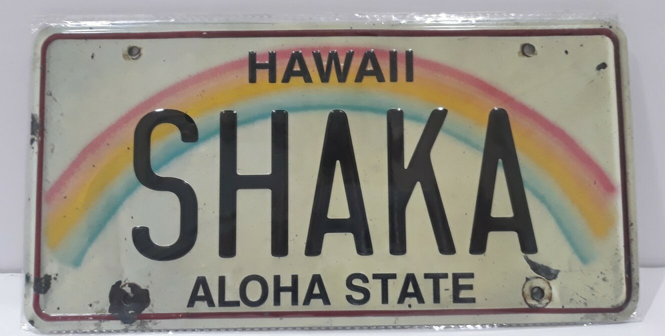 Pacifica Island Art 🔥6in x 12in 🔥4 Vintage Hawaiian Embossed License Plate🔥