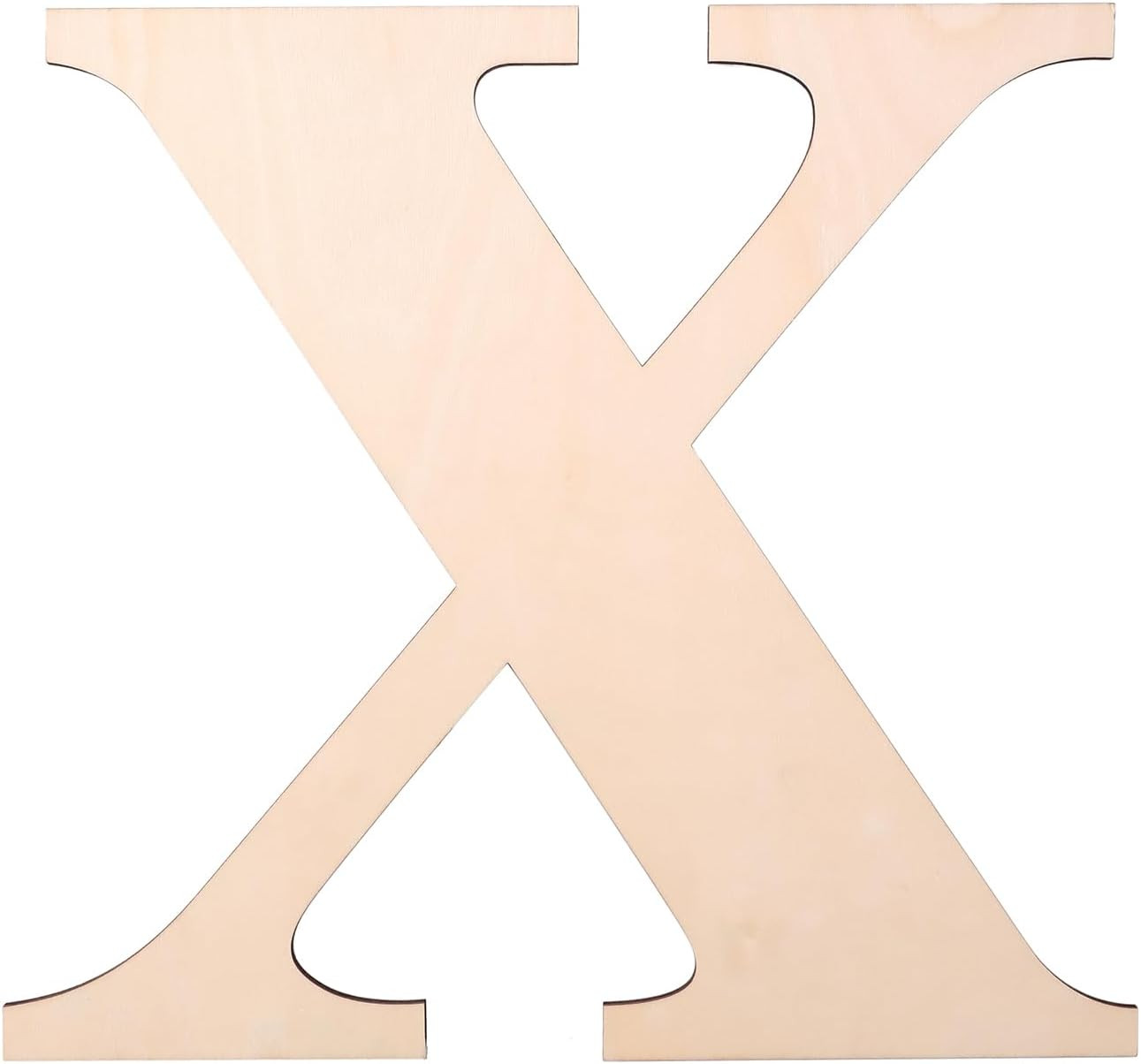 12 Inch Wooden Letter, Smooth Surface Wood Letters for Wall Decor, 1/5 INCH Blan