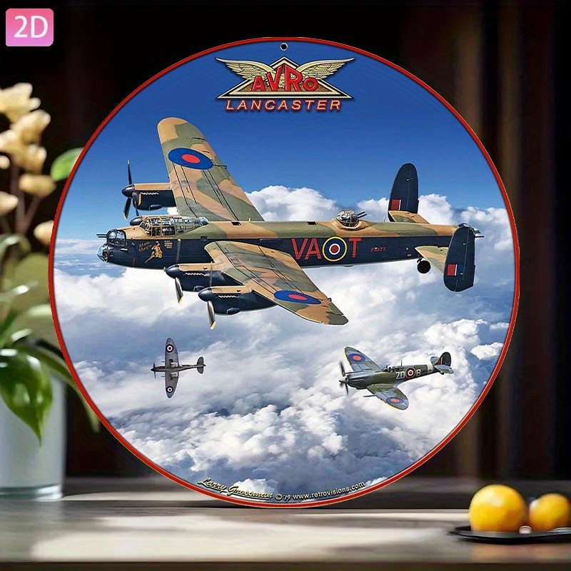 Metal Tin Signs “Avro Lancaster Bomber” Retro Wall Decor Aluminum Sign for Gard