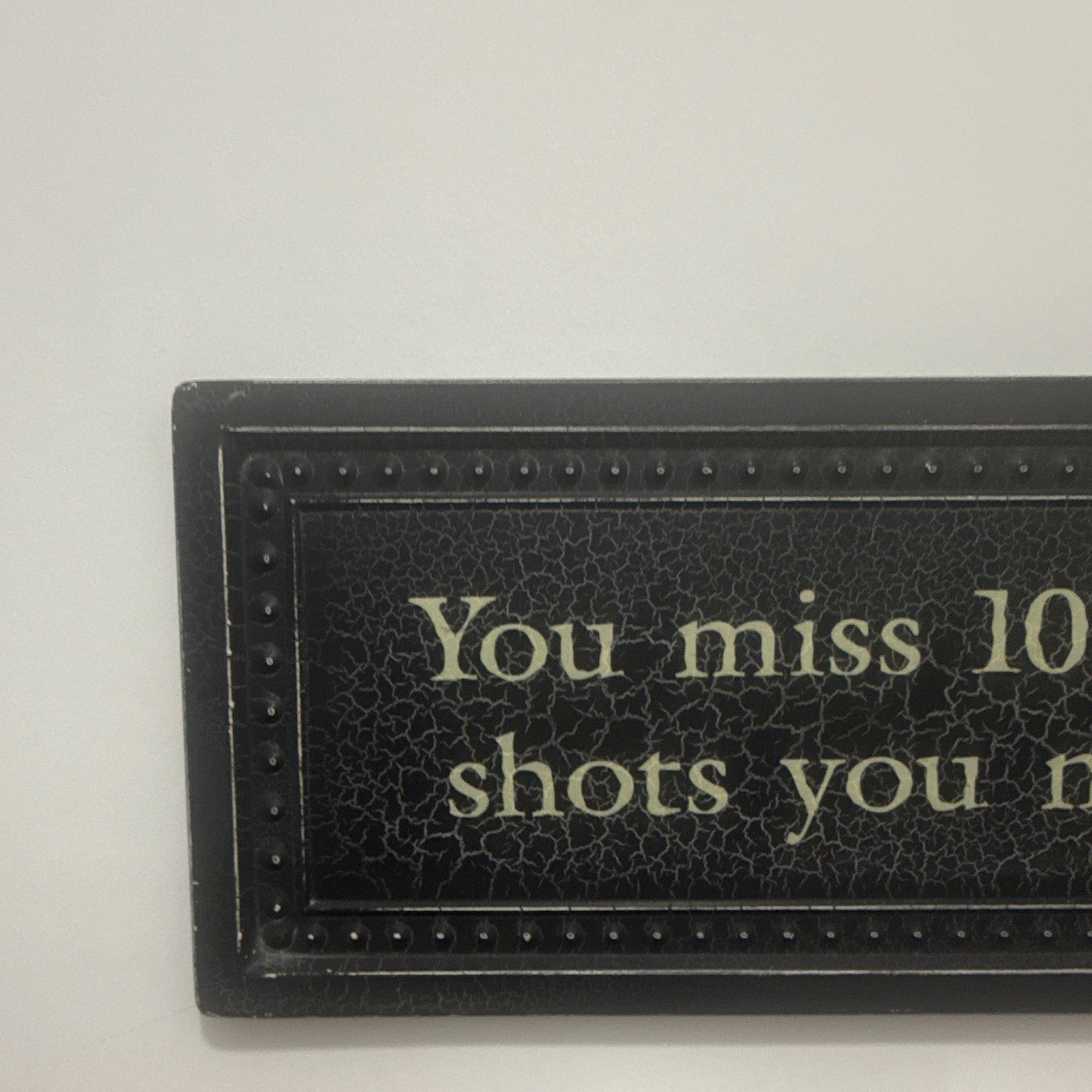 Black & Beige Wood Quote Plaque Sign, Crackle Pattern, Inspirational Saying
