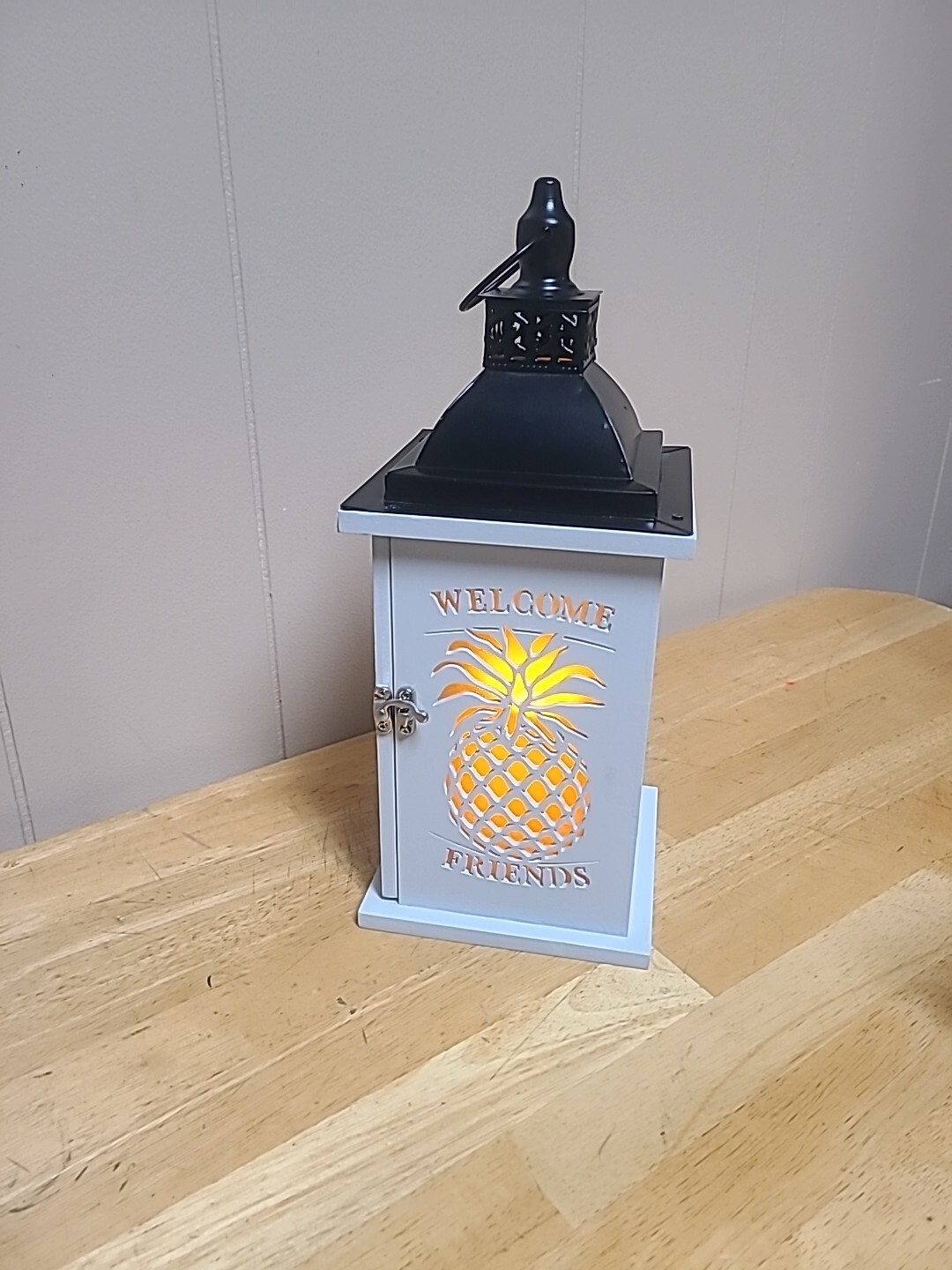 Welcome Friends Pineapple Lantern